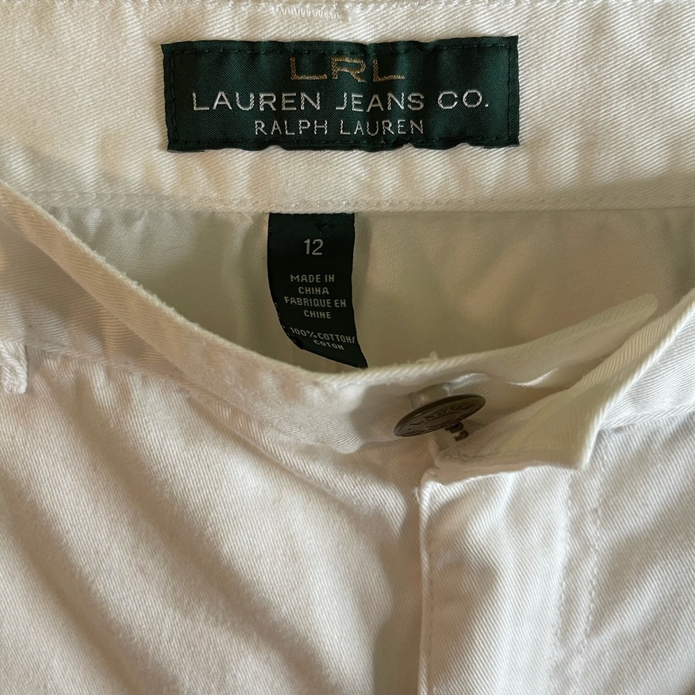 Ralph Lauren White Crop Jeans Size 12